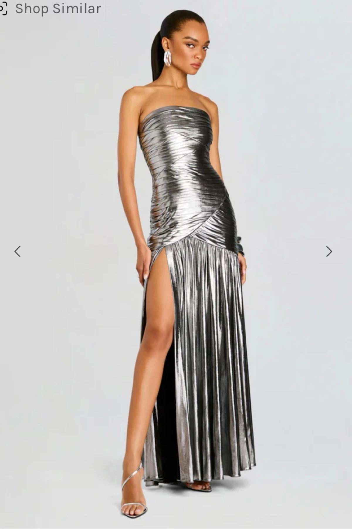 By Rotation Dresses Rent Retrofête Silver Dress US 4 | By Rotation US