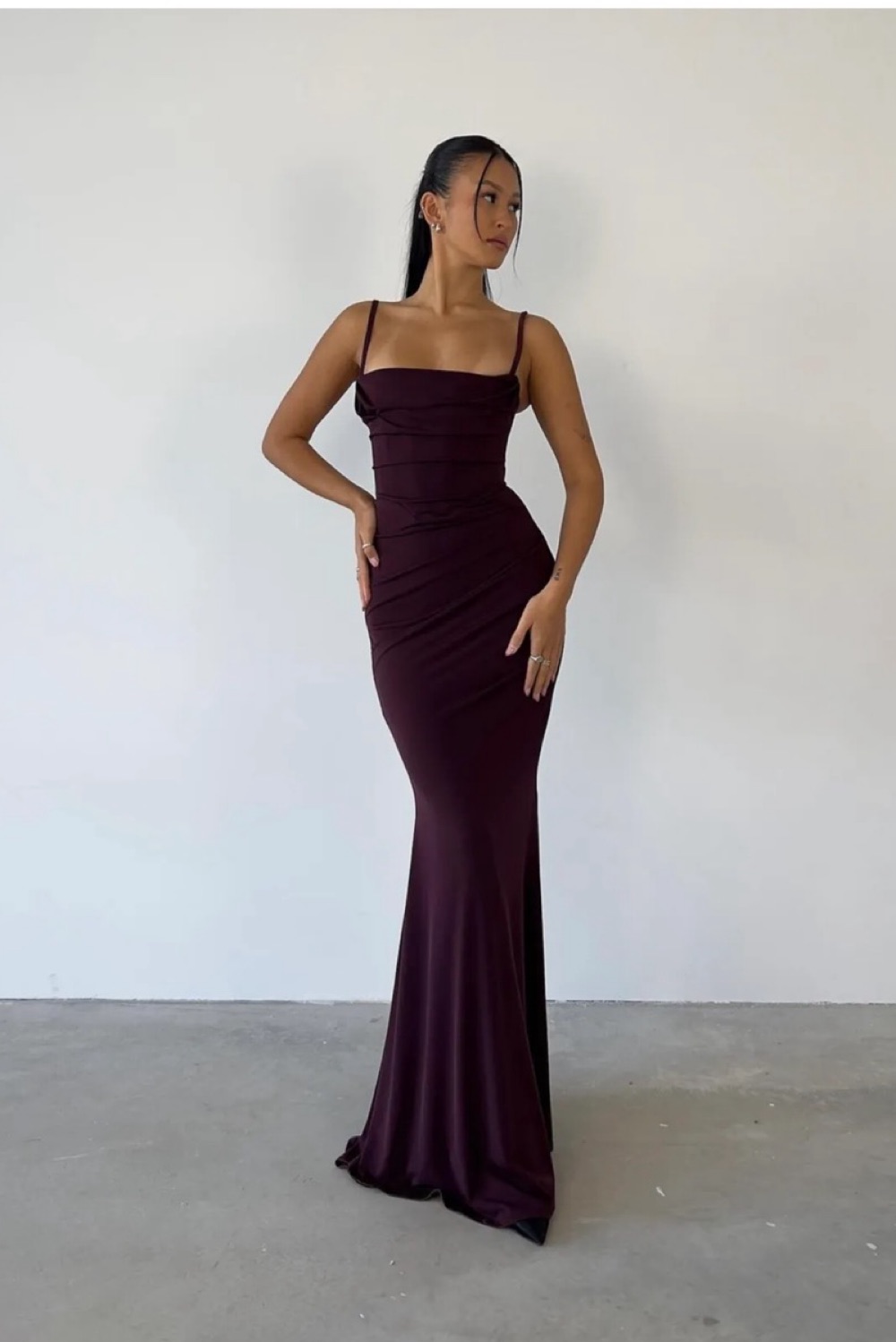 Rent House of CB Burgundy Dress US 4 | By Rotation US