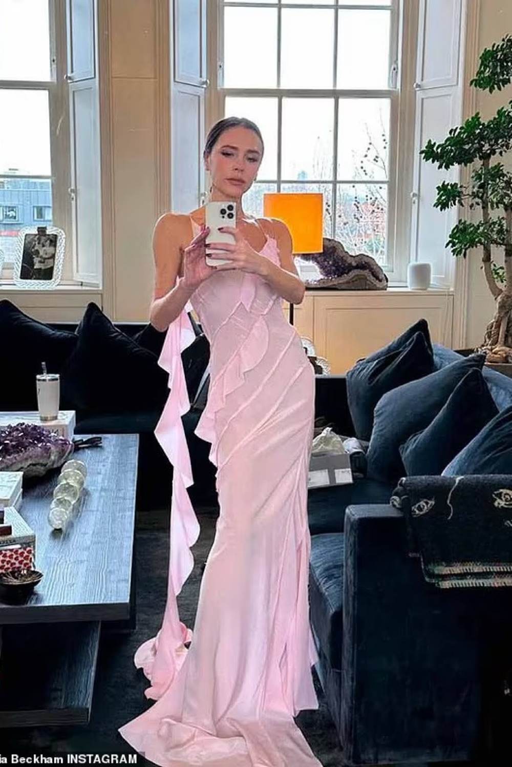 Victoria Beckham Long Cami Slip Rent Victoria Beckham Pink Dress US By  Rotation US