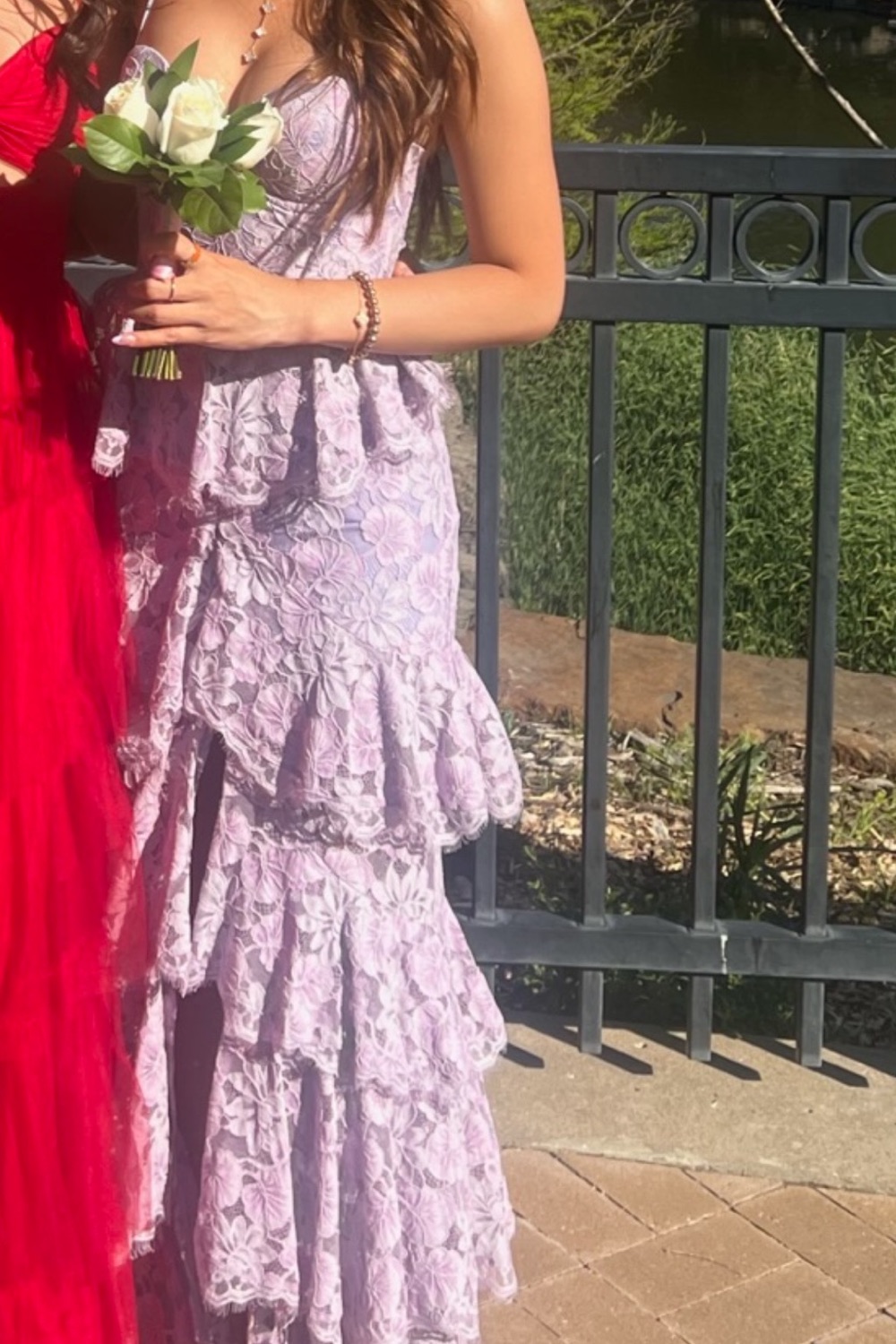 majorelle purple dress Majorelle Lace Pattern Mini Dress - Purple Dresses, Clothing - WMAJO24729